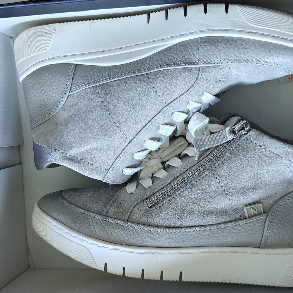 Naturalizer Gray High-Top Sneakers with Zipper - Picture 11 of 11